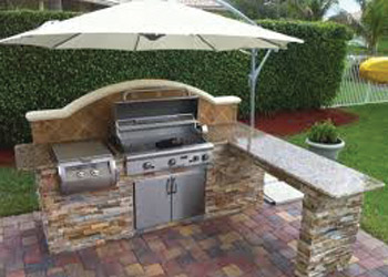 L Shape Outdoor Kitchen lake city florida