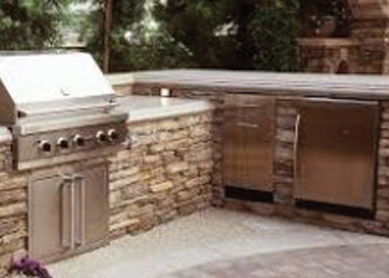 Stacked Stone Outdoor Kitchen lake city florida